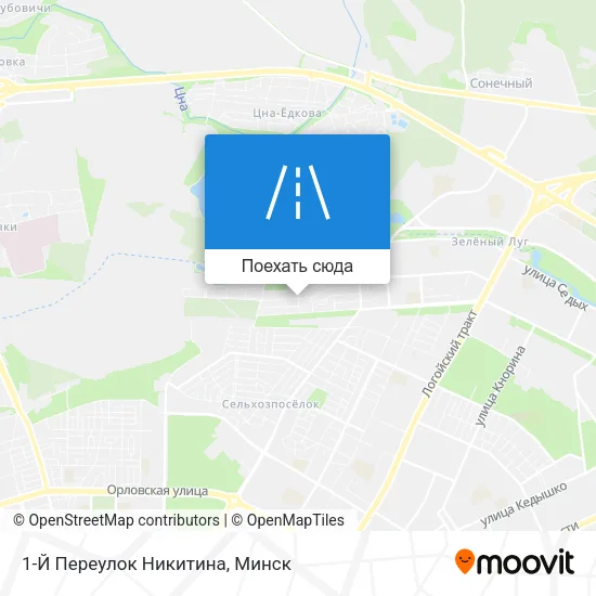 Карта 1-Й Переулок Никитина