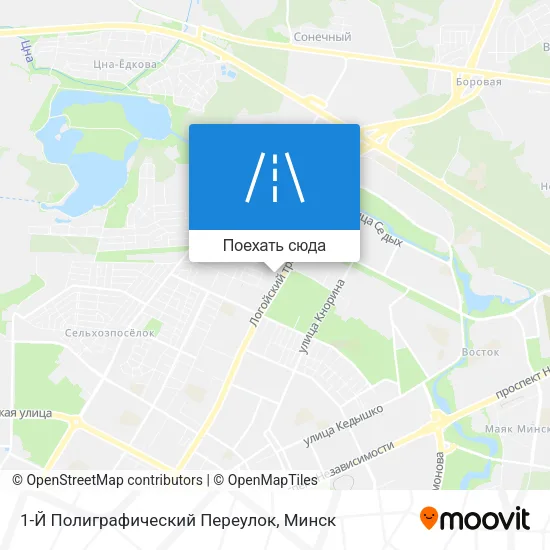 Карта 1-Й Полиграфический Переулок