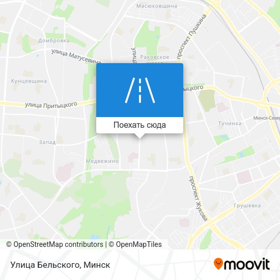 Карта Улица Бельского