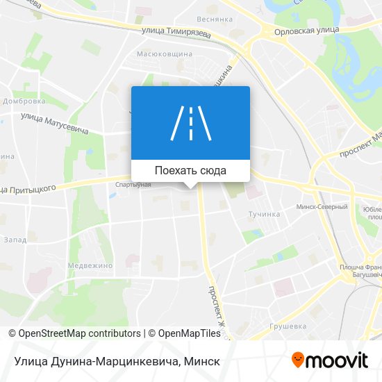 Карта Улица Дунина-Марцинкевича