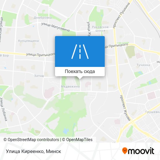 Карта Улица Киреенко