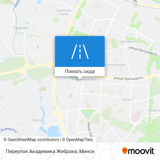 Карта Переулок Академика Жебрака