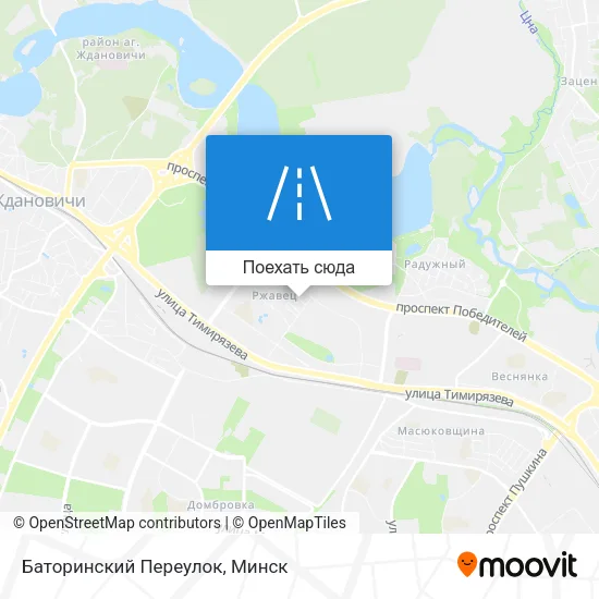Карта Баторинский Переулок