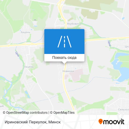 Карта Ириновский Переулок