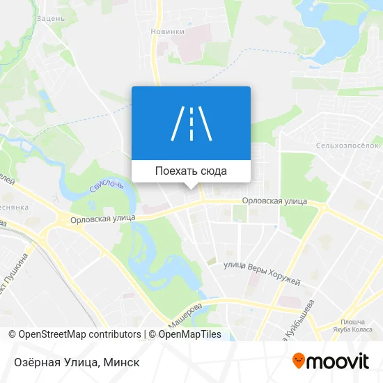 Карта Озёрная Улица