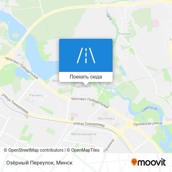 Карта Озёрный Переулок