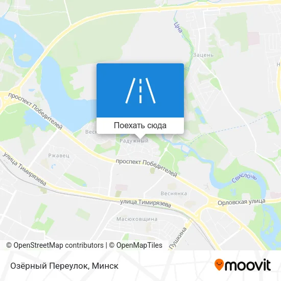 Карта Озёрный Переулок