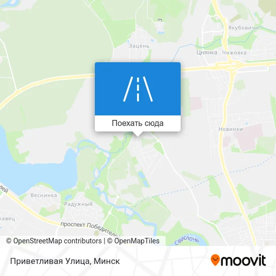 Карта Приветливая Улица