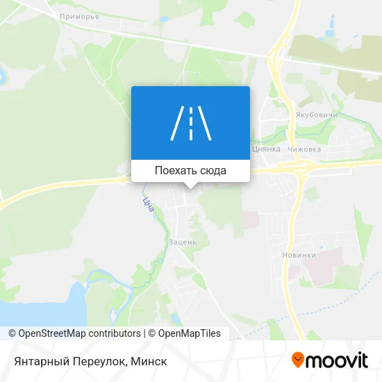 Карта Янтарный Переулок
