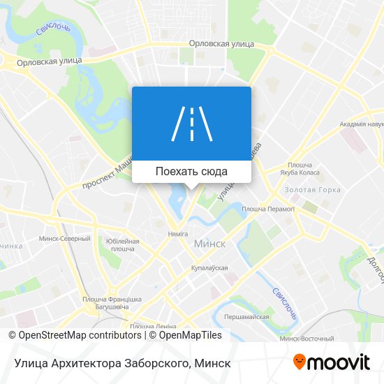 Карта Улица Архитектора Заборского