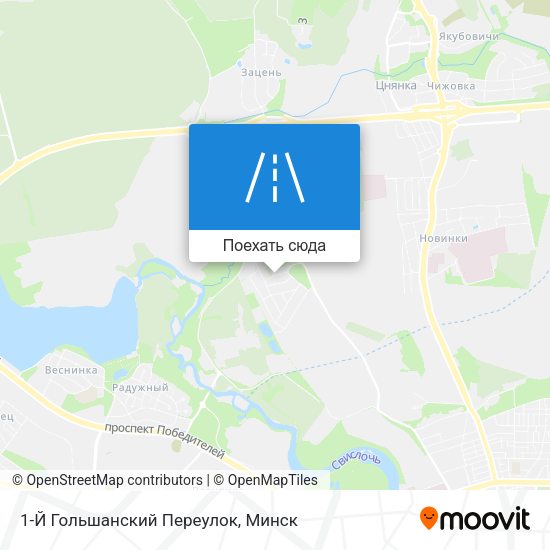 Карта 1-Й Гольшанский Переулок