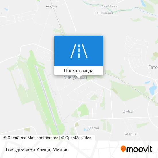 Карта Гвардейская Улица