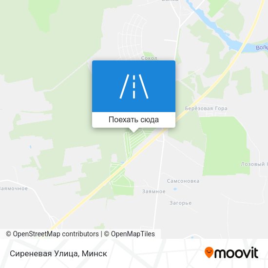 Карта Сиреневая Улица
