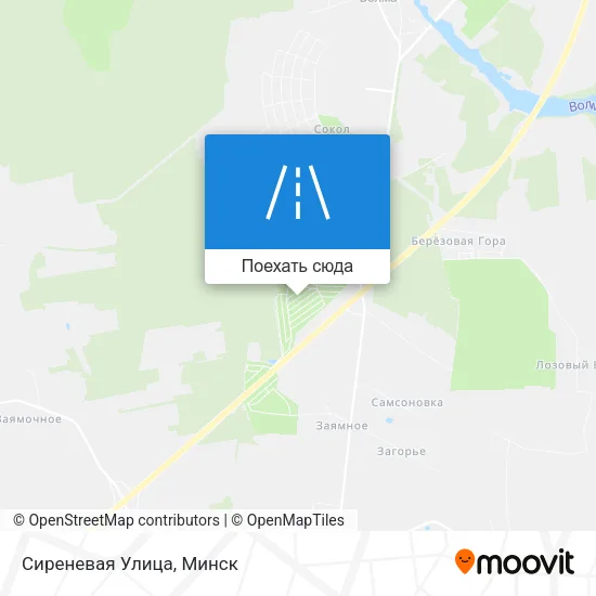 Карта Сиреневая Улица