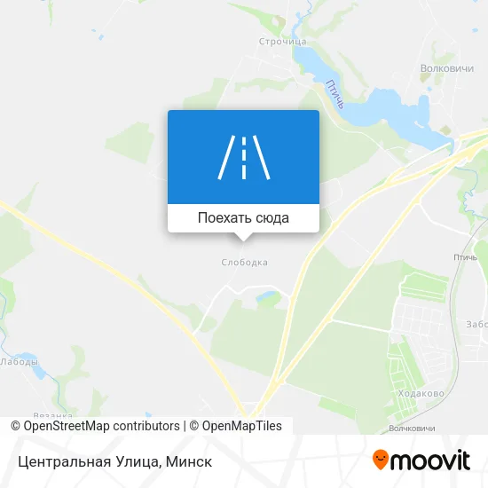 Карта Центральная Улица