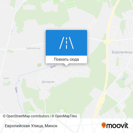 Карта Европейская Улица