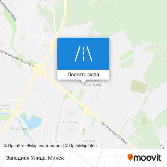 Карта Западная Улица