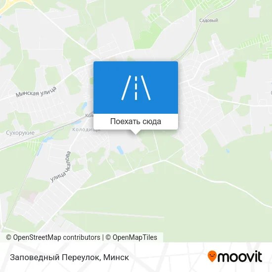 Карта Заповедный Переулок
