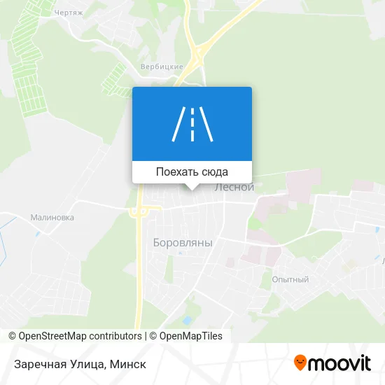 Карта Заречная Улица