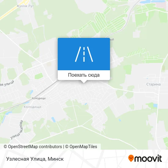 Карта Узлесная Улица