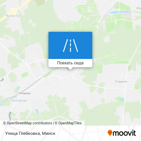 Карта Улица Глебковка