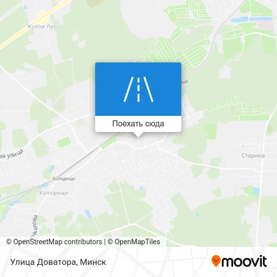 Карта Улица Доватора