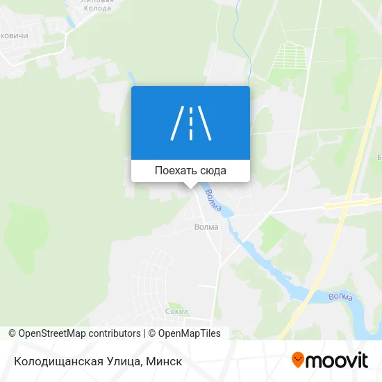 Карта Колодищанская Улица