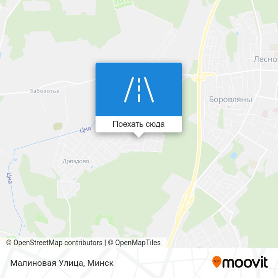 Карта Малиновая Улица