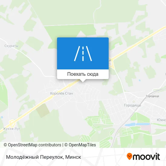 Карта Молодёжный Переулок