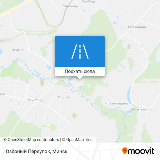 Карта Озёрный Переулок