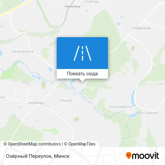Карта Озёрный Переулок