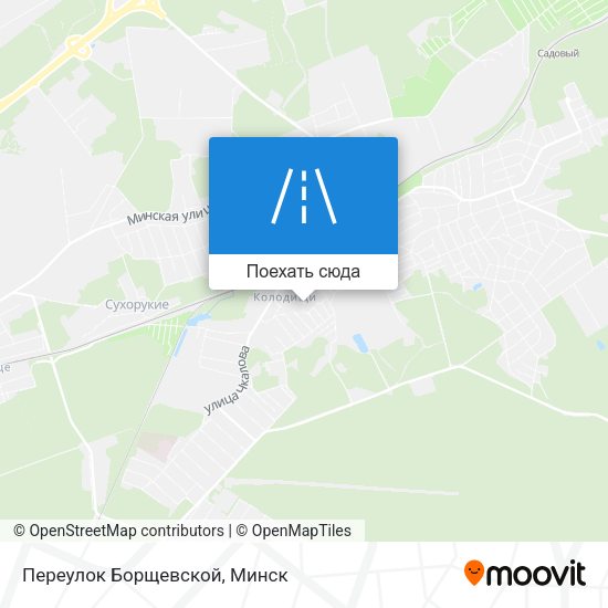 Карта Переулок Борщевской