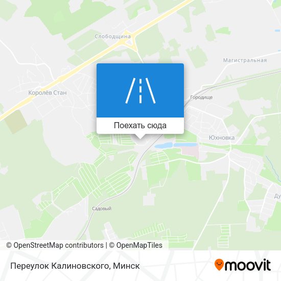 Карта Переулок Калиновского