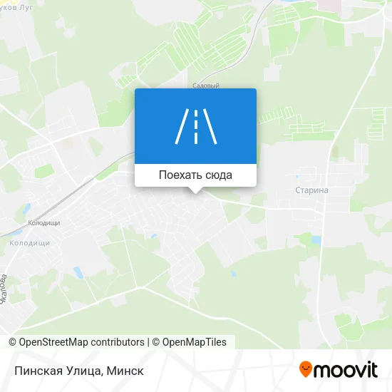 Карта Пинская Улица