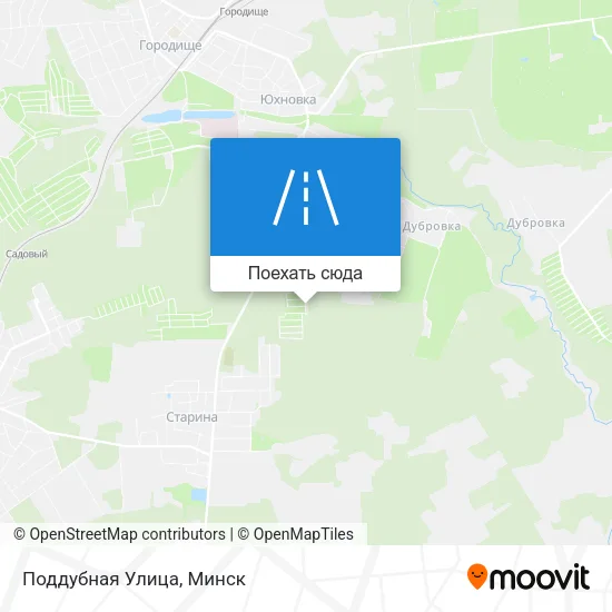 Карта Поддубная Улица