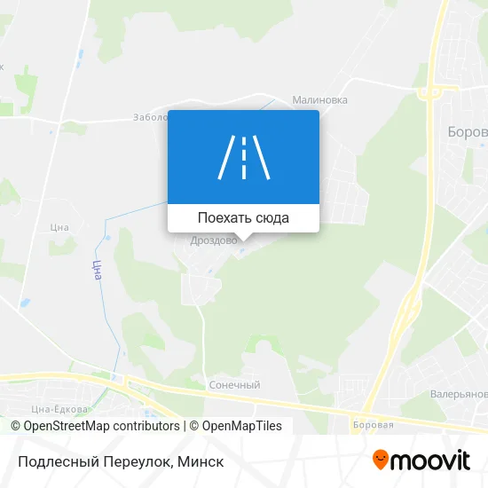 Карта Подлесный Переулок