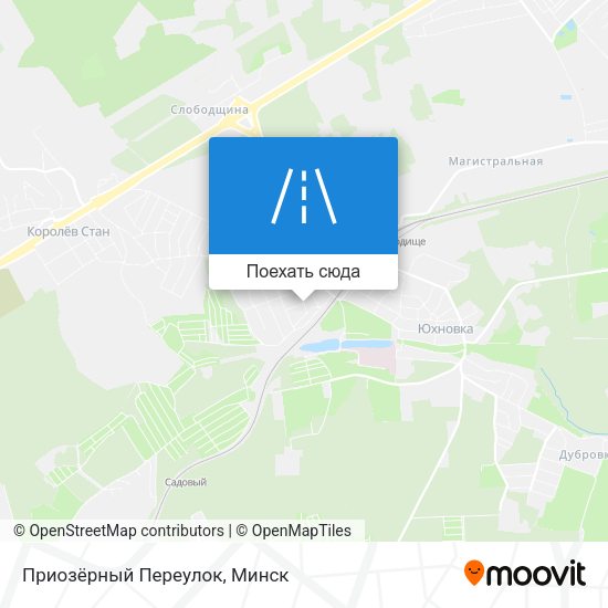 Карта Приозёрный Переулок