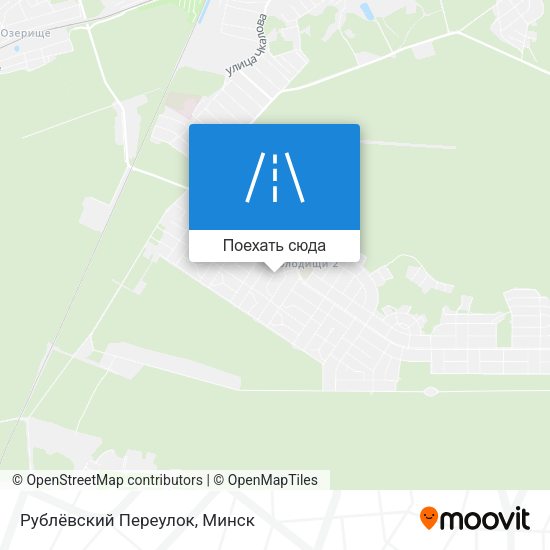 Карта Рублёвский Переулок