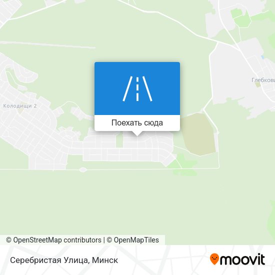 Карта Серебристая Улица