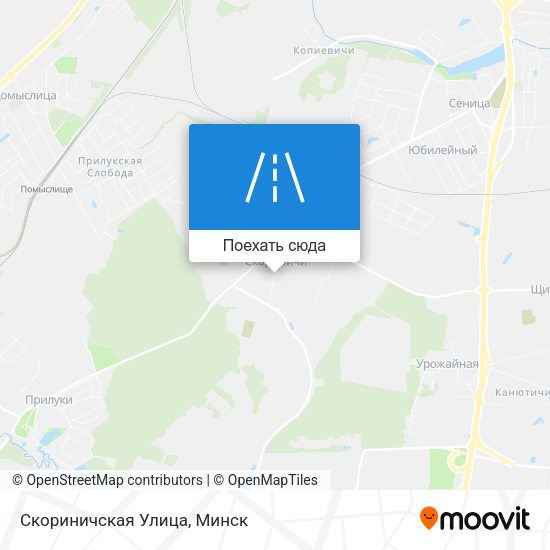 Карта Скориничская Улица