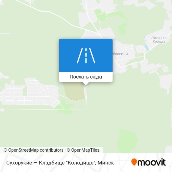 Карта Сухорукие — Кладбище "Колодище"