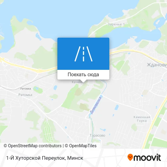 Карта 1-Й Хуторской Переулок
