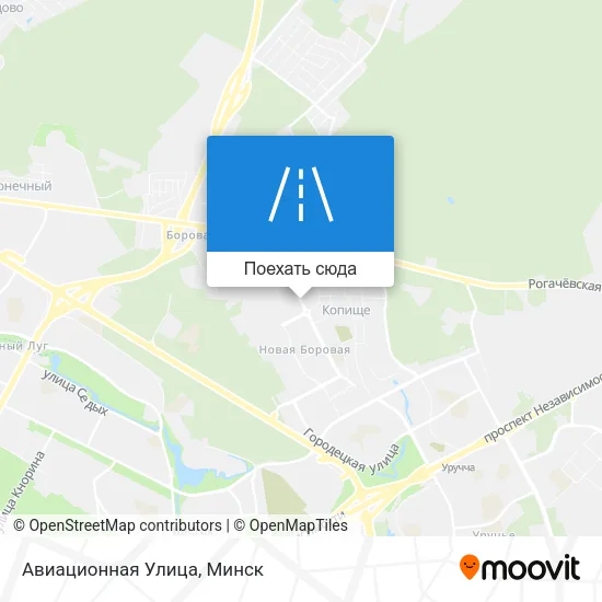 Карта Авиационная Улица