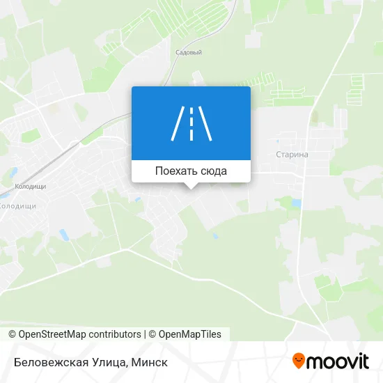 Карта Беловежская Улица