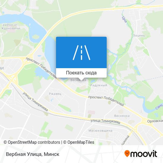Карта Вербная Улица
