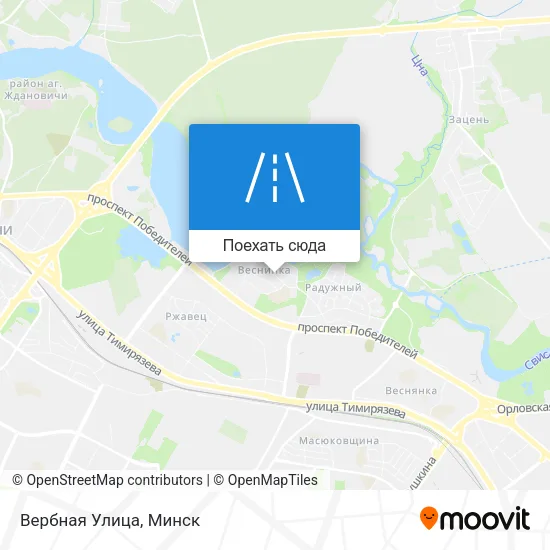 Карта Вербная Улица