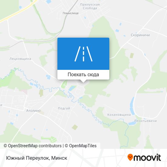 Карта Южный Переулок