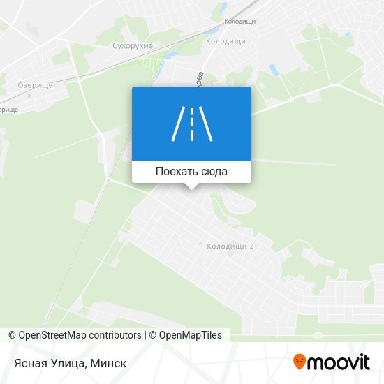 Карта Ясная Улица