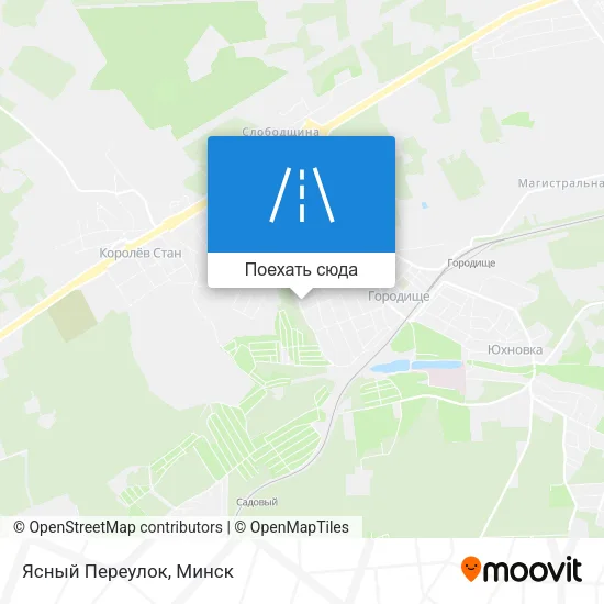 Карта Ясный Переулок