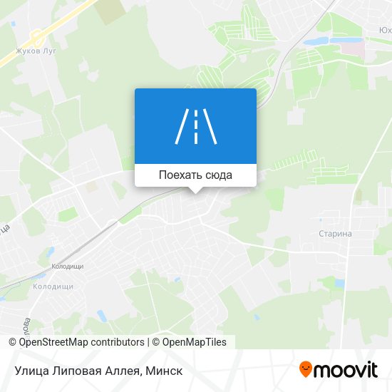 Карта Улица Липовая Аллея